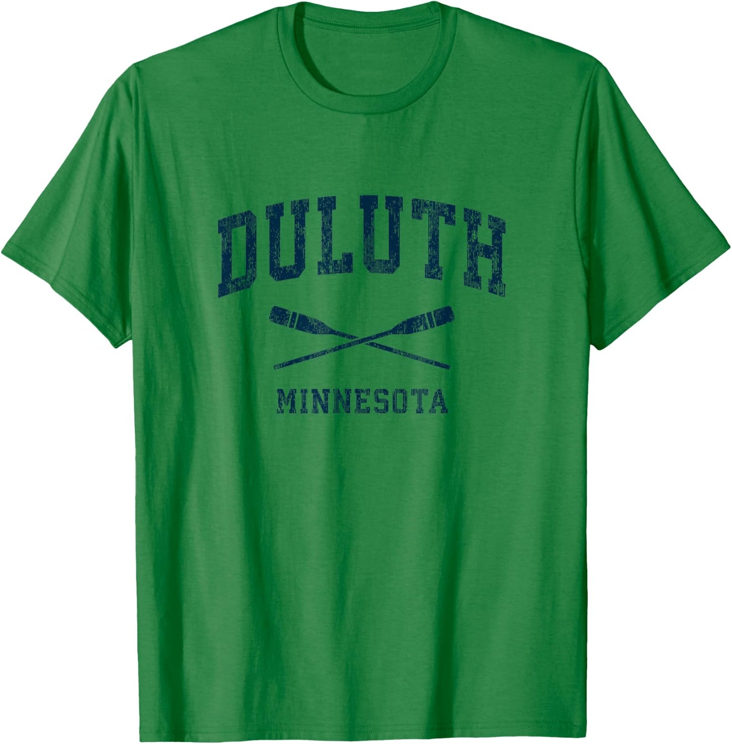 Duluth Minnesota Vintage Nautical Paddles Sports Oars T-Shirt - T-Shirt | Irish Green
