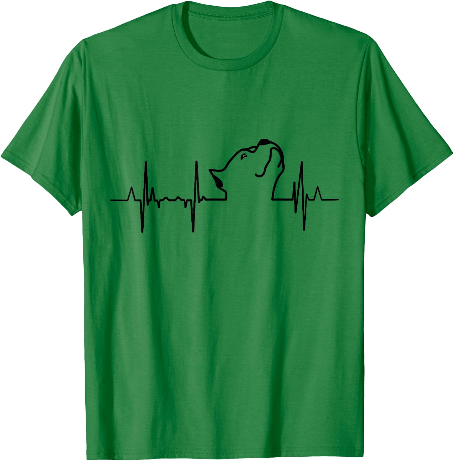 My Heart Beats For Pitbull ECG T-Shirt - T-Shirt | Irish Green