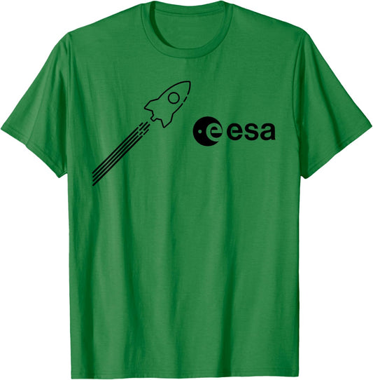 ESA European Space Agency Rocket Start Logo , gray T-Shirt - T-Shirt | Irish Green