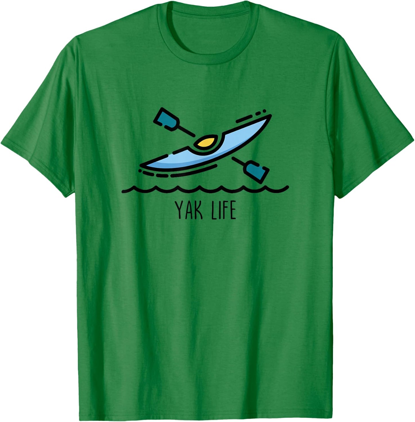 Yak Life Kayak Life Kayaking and Paddling Canoeing Sport T-Shirt - T-Shirt | Irish Green