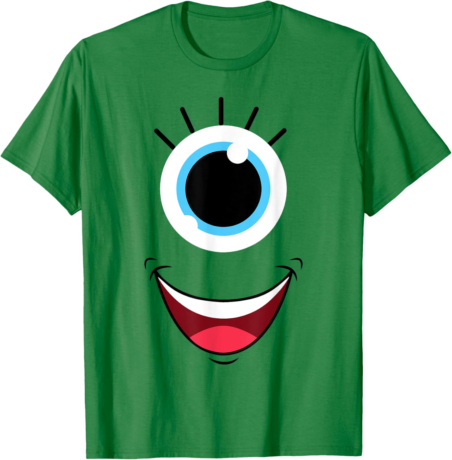 Funny Scary Monster Eyeball Face Easy Halloween Costume T-Shirt - T-Shirt | Irish Green