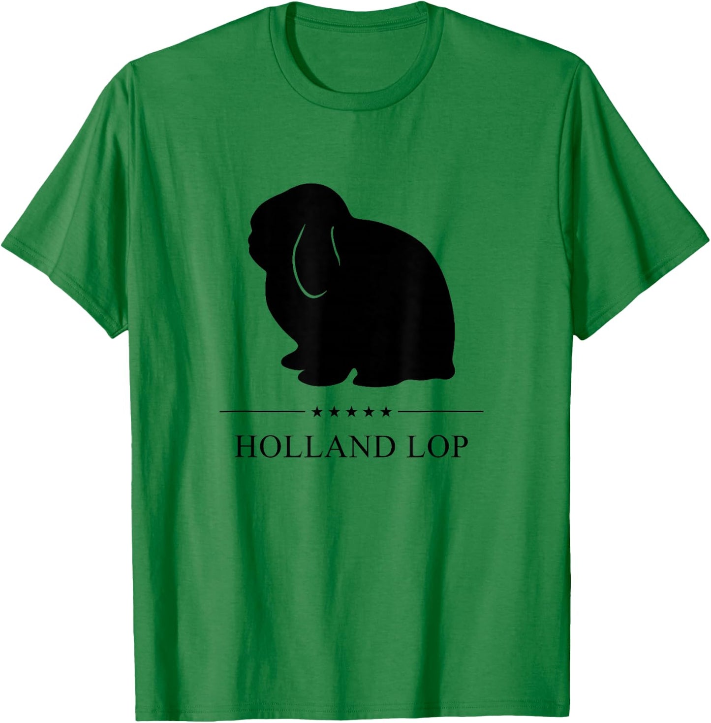 Holland Lop Rabbit Black Silhouette T-Shirt - T-Shirt | Irish Green