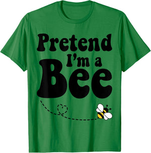 Pretend I'm a Bee Halloween Yellow Costume Men Women Boys T-Shirt - T-Shirt | Irish Green