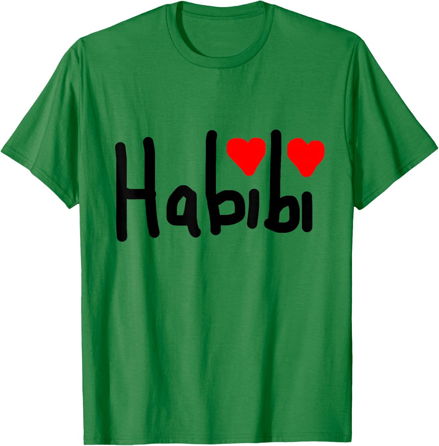 Habibi Schriftzug mit Herzchen T-Shirt - T-Shirt | Irish Green