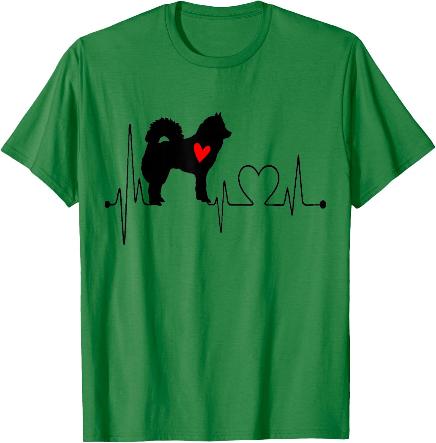 Eurasier Dog Heartbeat EKG Funny My Dogs Are My Cardio , white, S T-Shirt - T-Shirt | Irish Green
