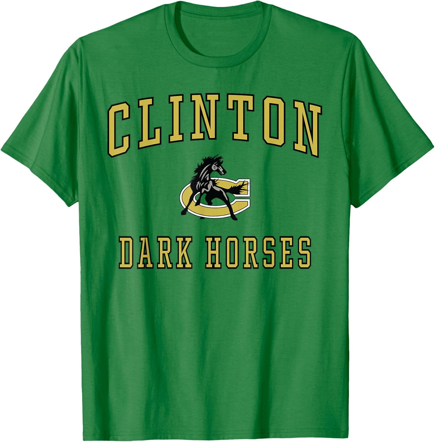 Clinton High School Dark Horses T-Shirt - T-Shirt | Irish Green