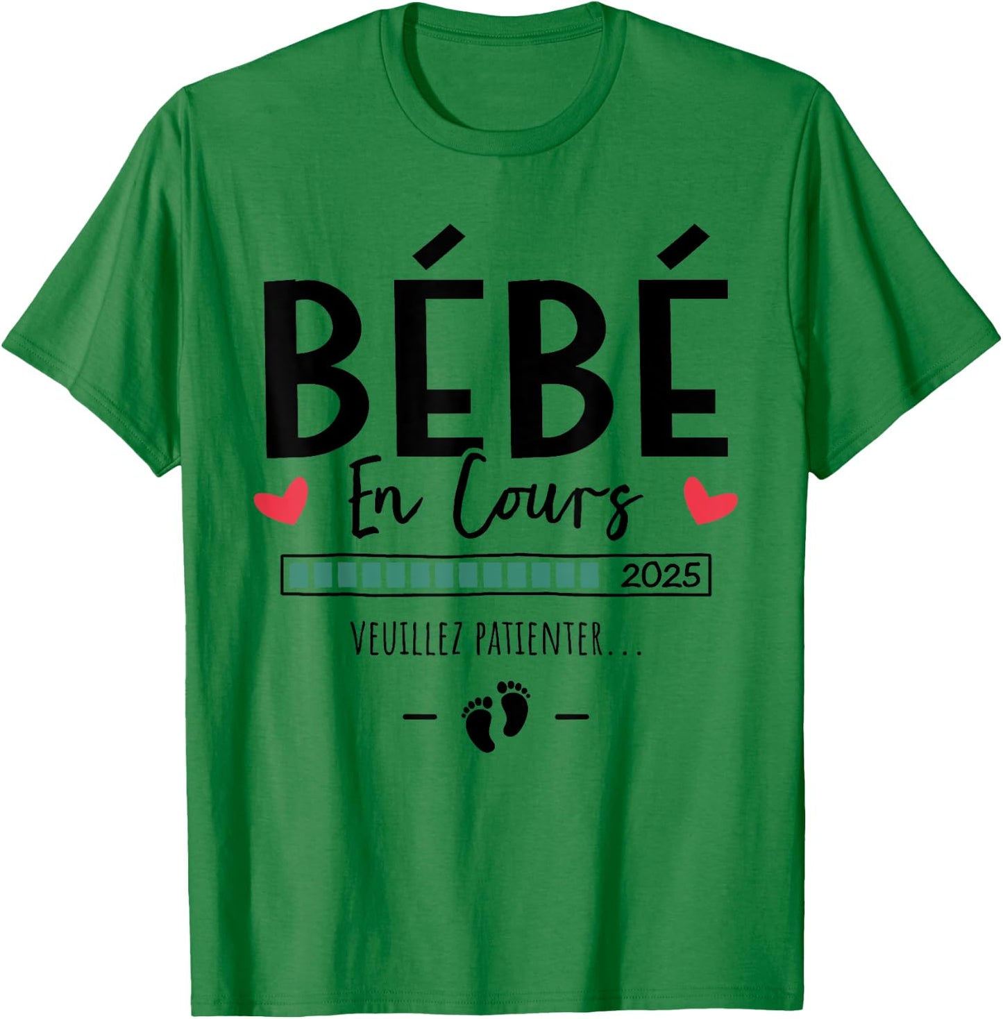 Baby In Progress 2025 Announcement Pregnancy Future Dad To Be Mom , white, S T-Shirt - T-Shirt | Irish Green