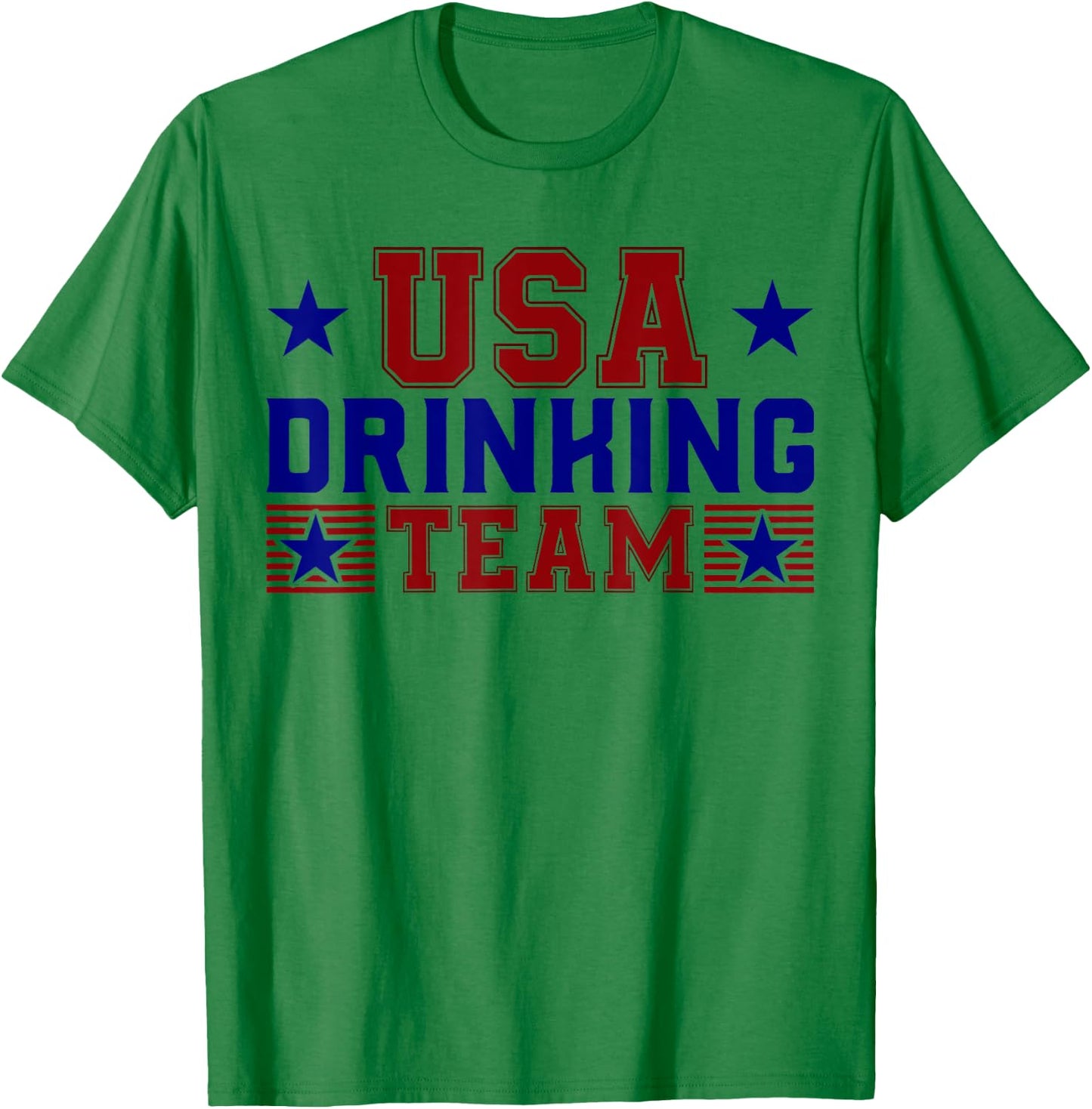 Retro USA Drinking Team Funny American Flag 4th of july Men T-Shirt - T-Shirt | Irish Green