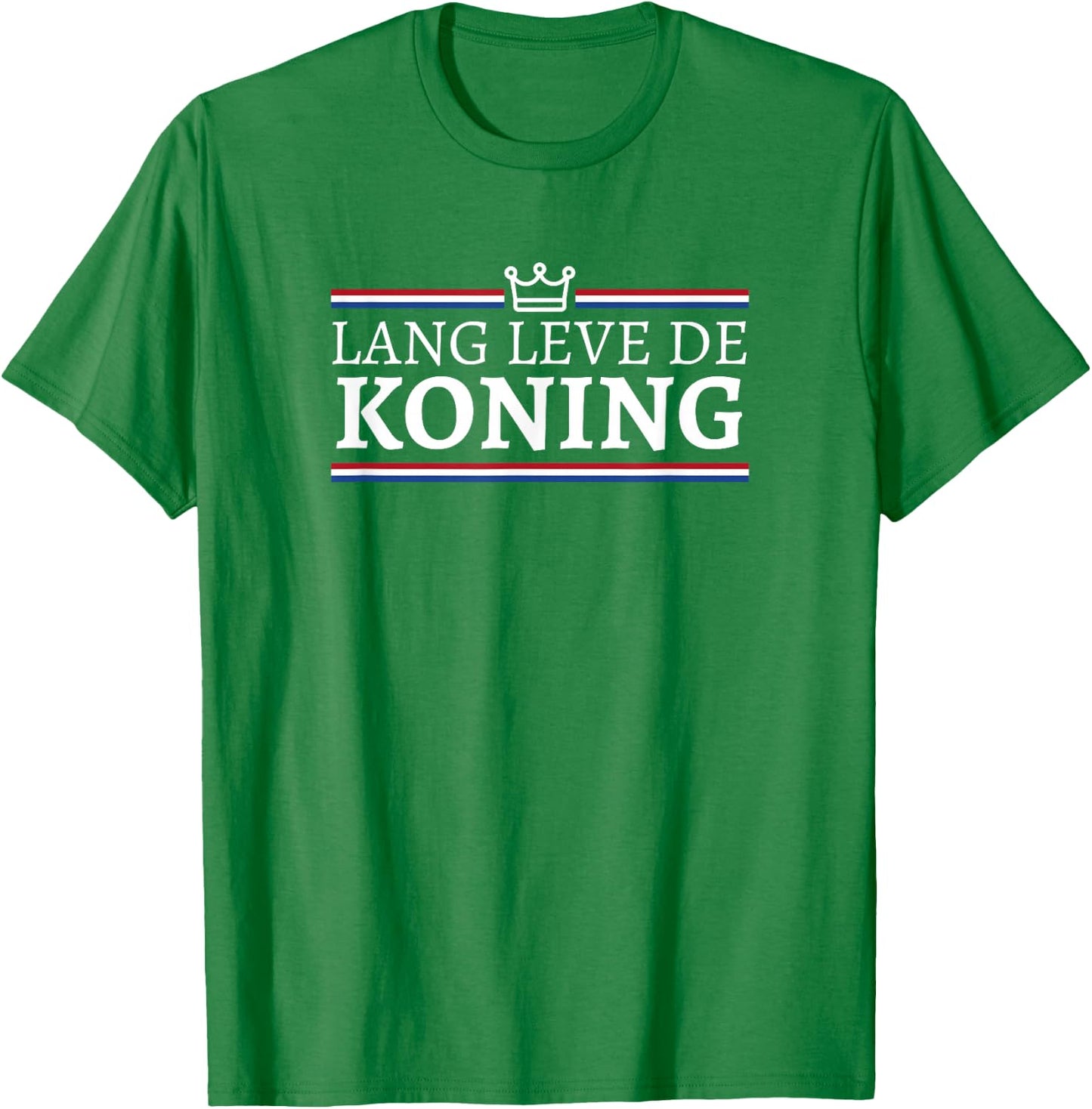 Koningsdag Lang Leve De Koning Kingsday Netherlands Flags T-Shirt - T-Shirt | Irish Green