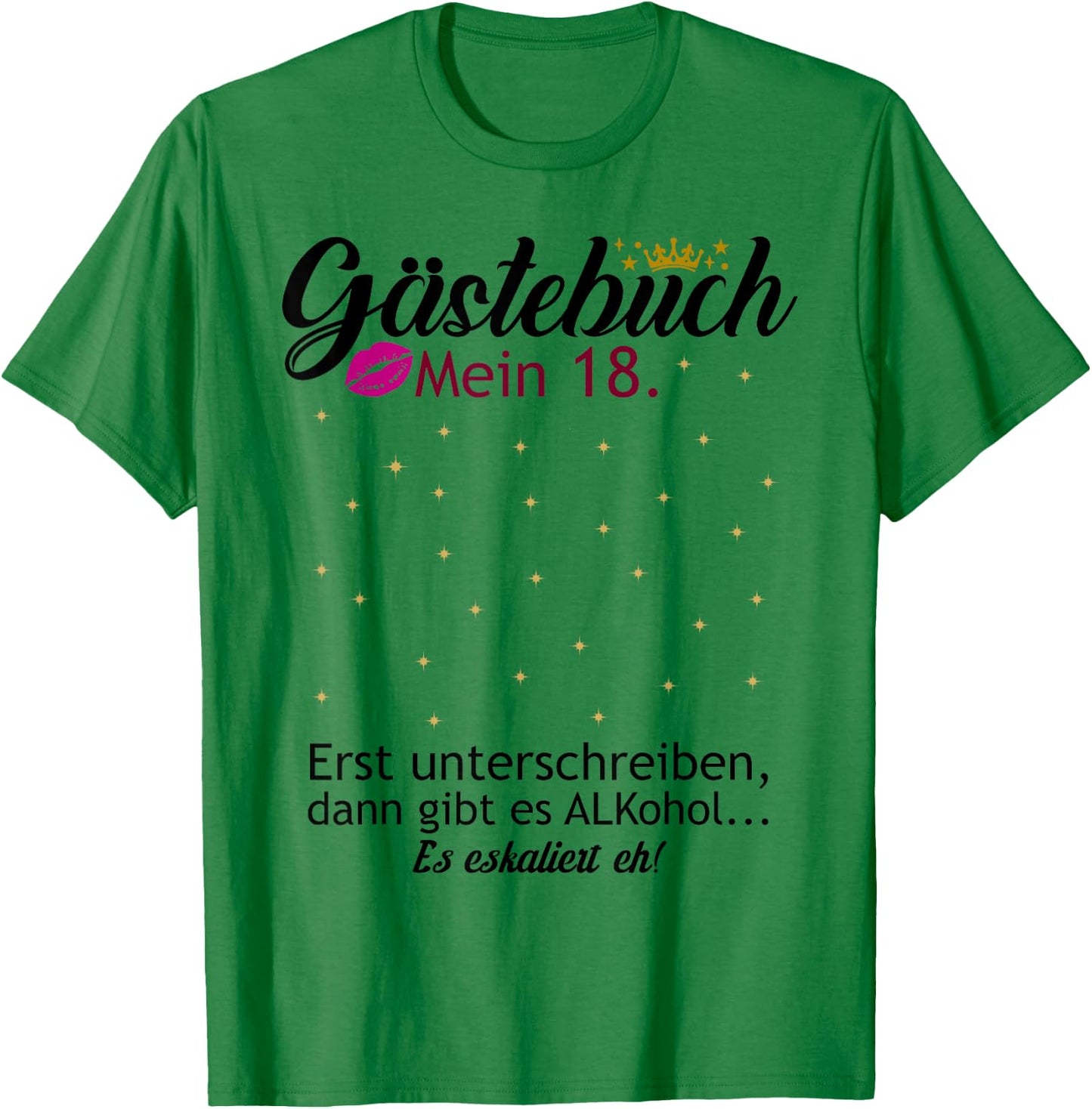 18th Birthday Guest Book Boy Girl Funny Design , White, s T-Shirt - T-Shirt | Irish Green