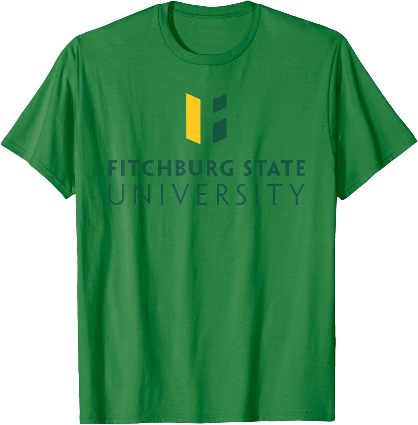 Fitchburg State University Falcons Wordmark Logo T-Shirt - T-Shirt | Irish Green