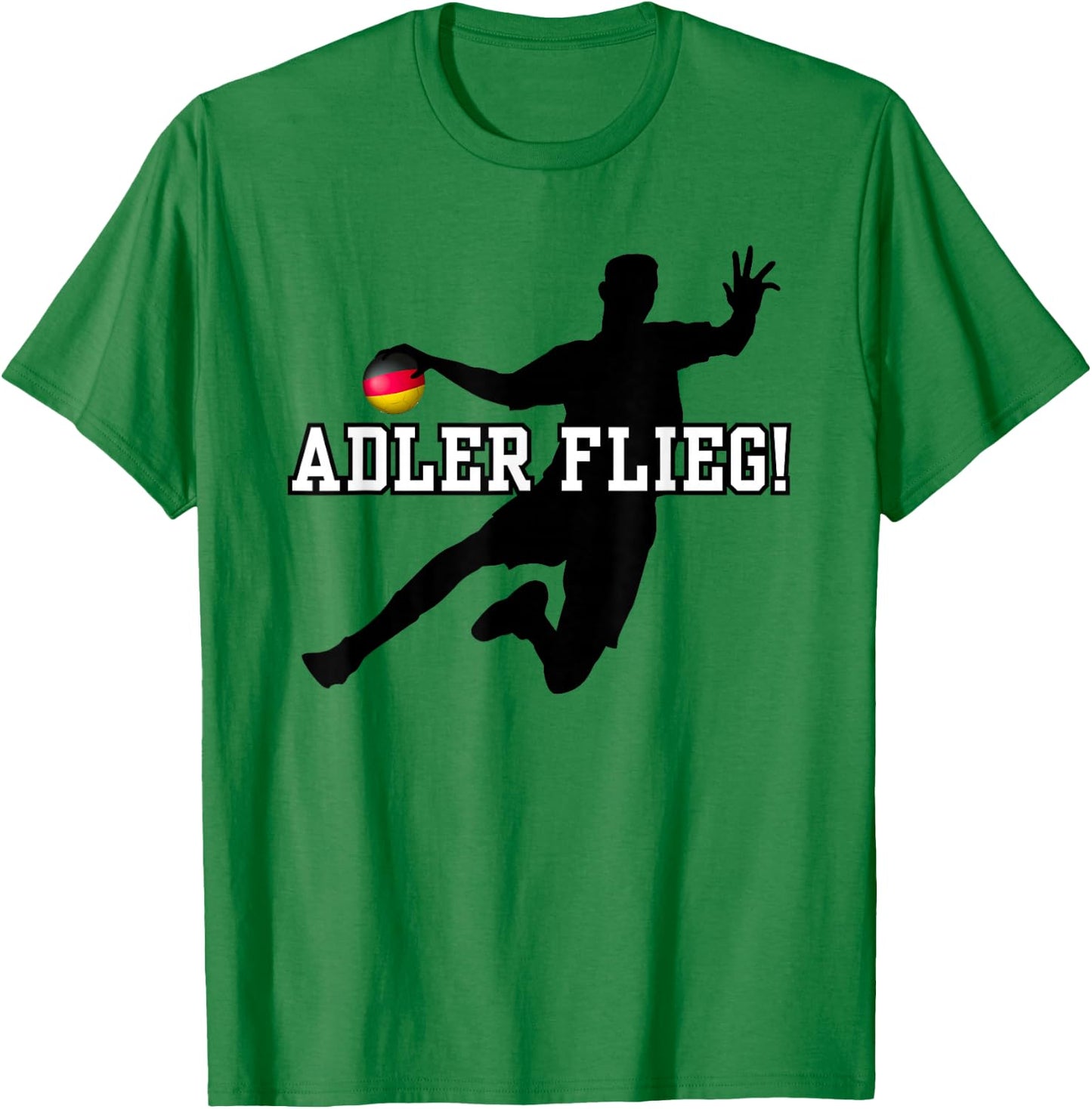 Adler Flieg Handball Fan Outfit , gray T-Shirt - T-Shirt | Irish Green