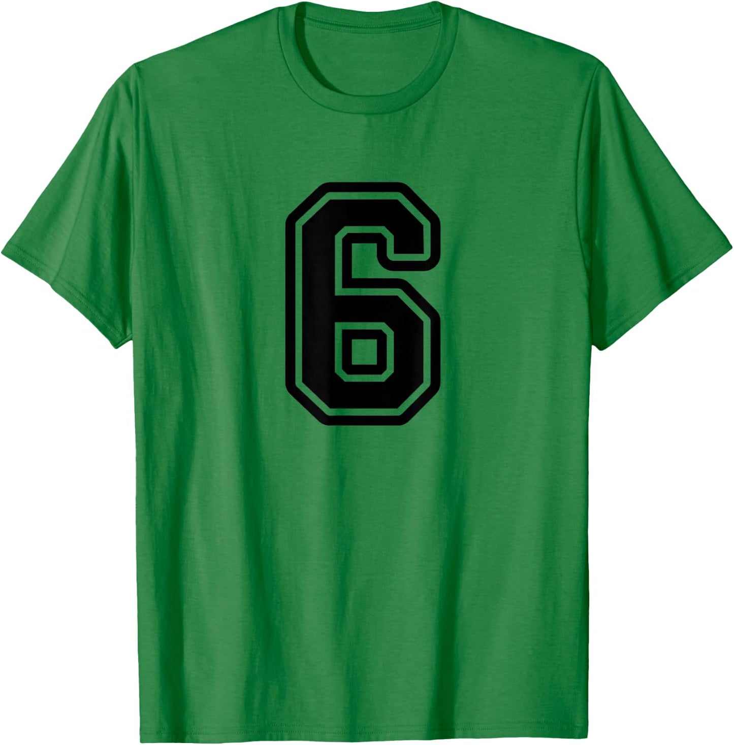 Number #6 Black Favorite Number 6 T-Shirt - T-Shirt | Irish Green