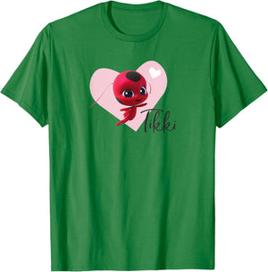 Miraculous Ladybug Charming Paris Love from Tikki T-Shirt - T-Shirt | Irish Green