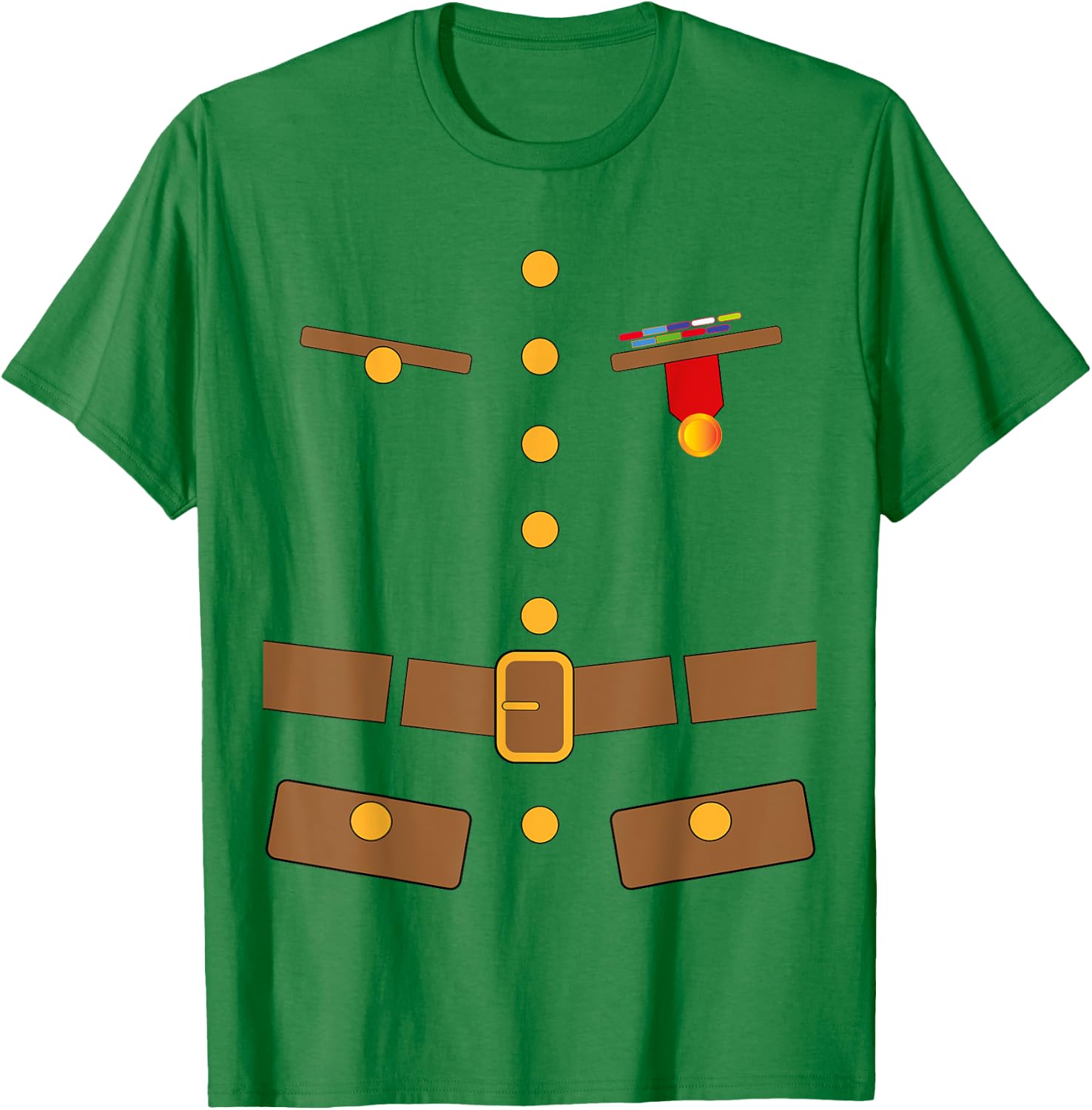 Party Theme Colonel Outfit Col Vest Color Mustard Costume T-Shirt - T-Shirt | Irish Green