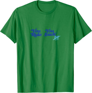 Stranger Things Scoops Ahoy - You Rule You Suck , White T-Shirt - T-Shirt | Irish Green