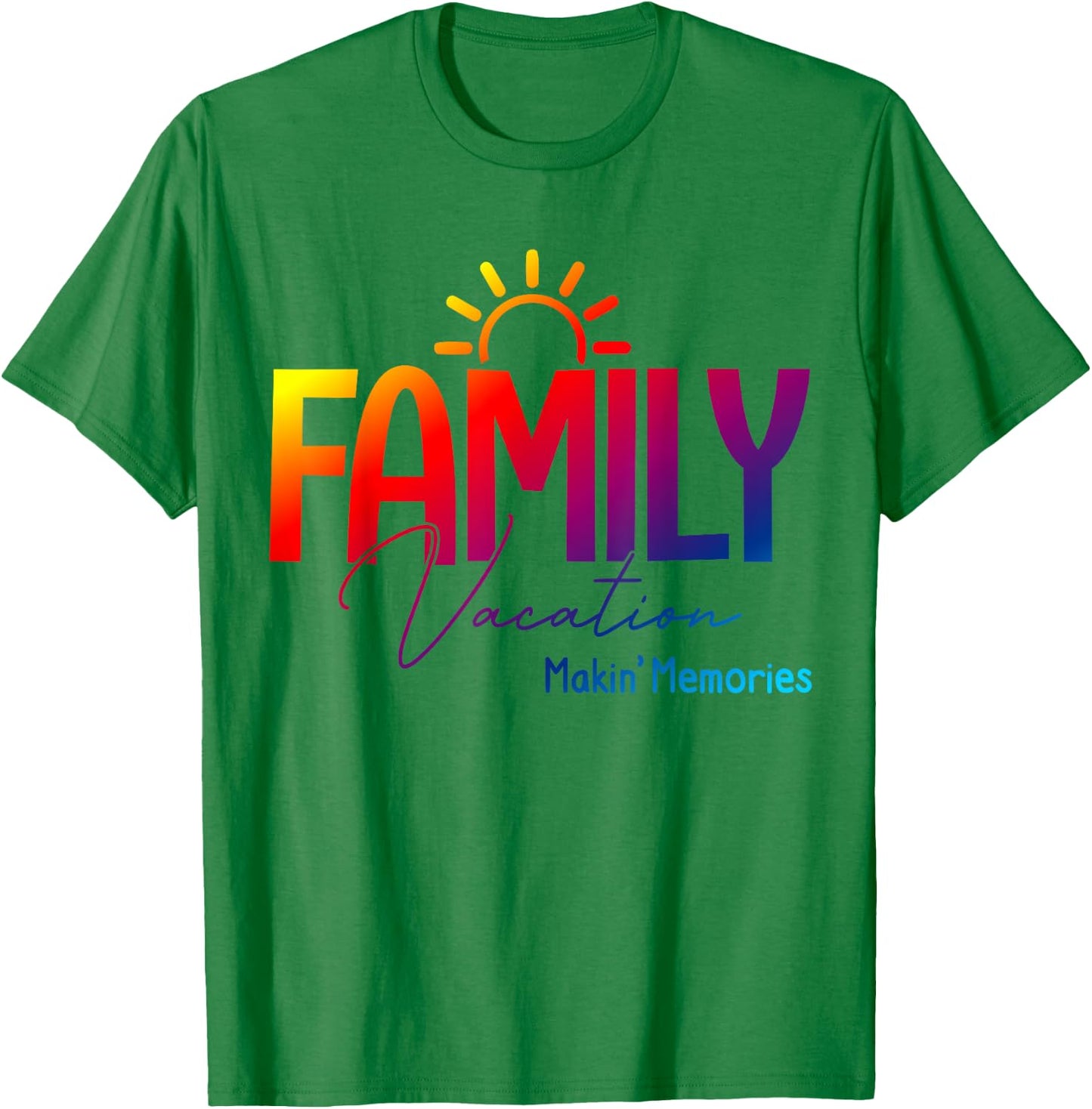 Matching 2022 Family Vacation Making Memories Beach Cruise Men Women Kids T-Shirt - T-Shirt | Irish Green