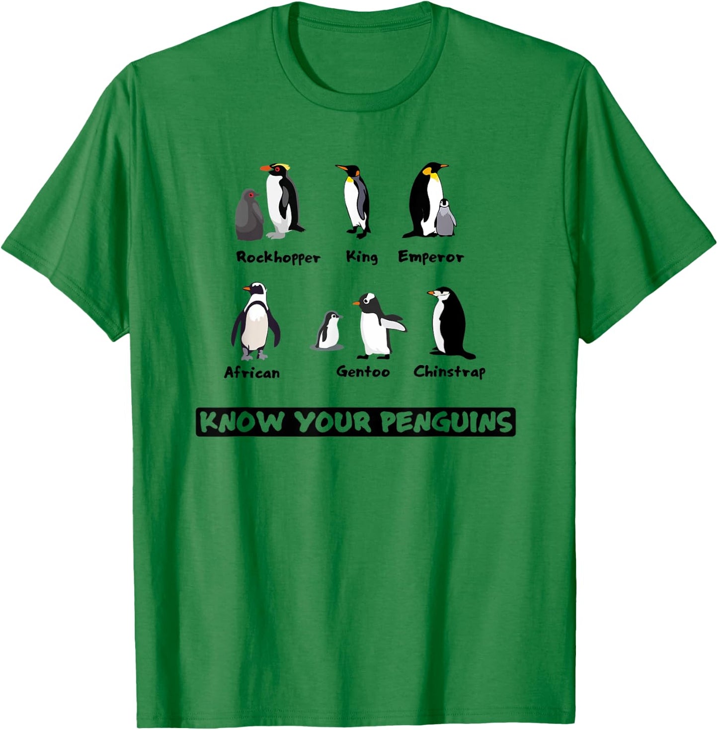 Know Your Penguins, Animals Of The World, Men's T-Shirt - T-Shirt | Irish Green