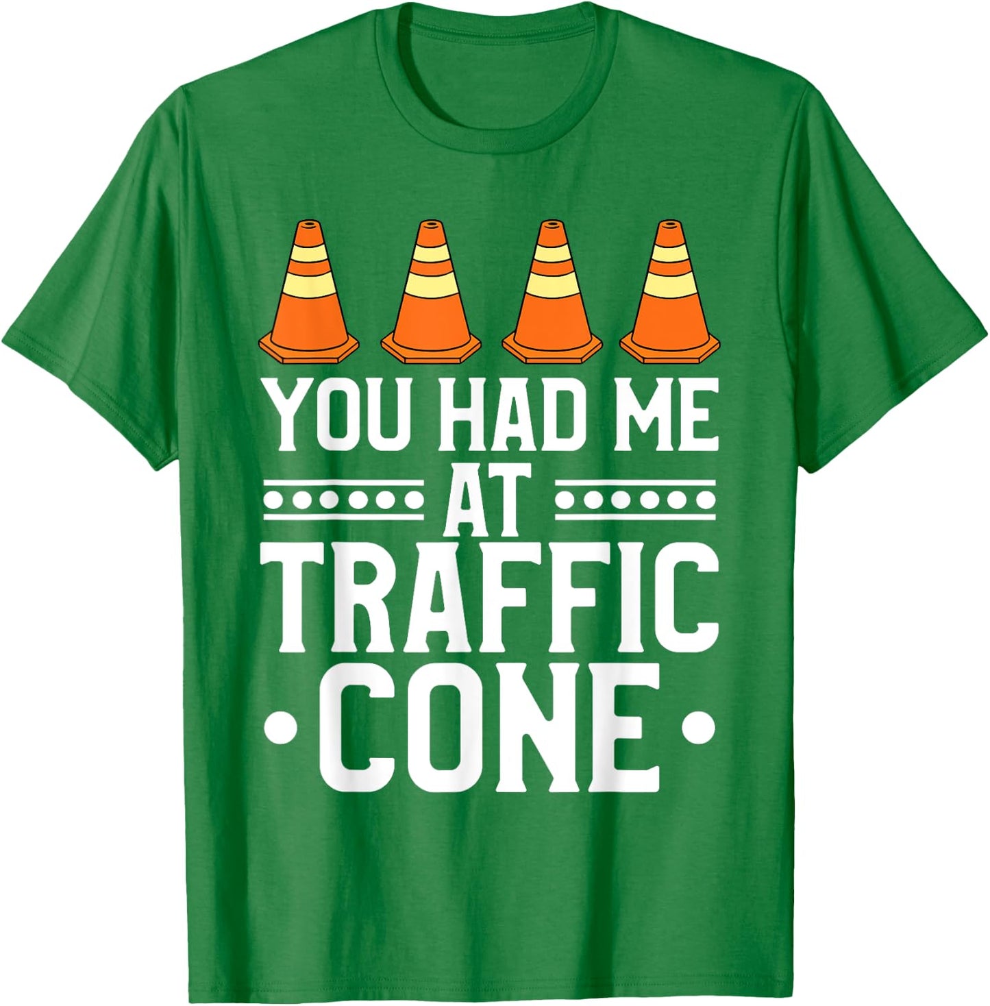 Halloween Costume Funny Lazy Halloween Traffic Cone T-Shirt - T-Shirt | Irish Green
