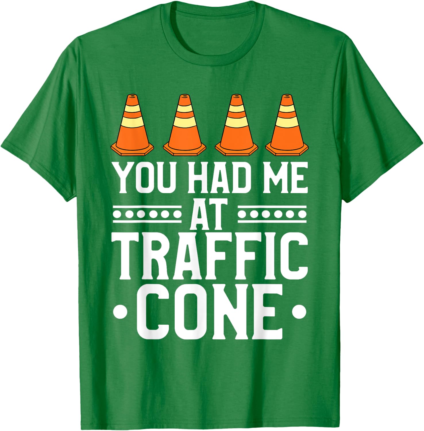 Halloween Costume Funny Lazy Halloween Traffic Cone T-Shirt - T-Shirt | Irish Green