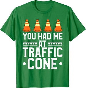 Halloween Costume Funny Lazy Halloween Traffic Cone T-Shirt - T-Shirt | Irish Green