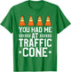 Halloween Costume Funny Lazy Halloween Traffic Cone T-Shirt - T-Shirt | Irish Green