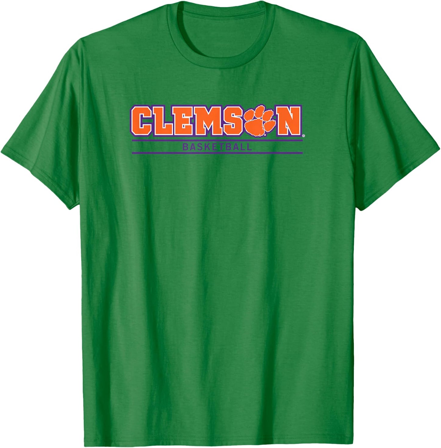 Clemson Tigers Basketball Athletics Gray Officially Licensed T-Shirt - T-Shirt | Irish Green