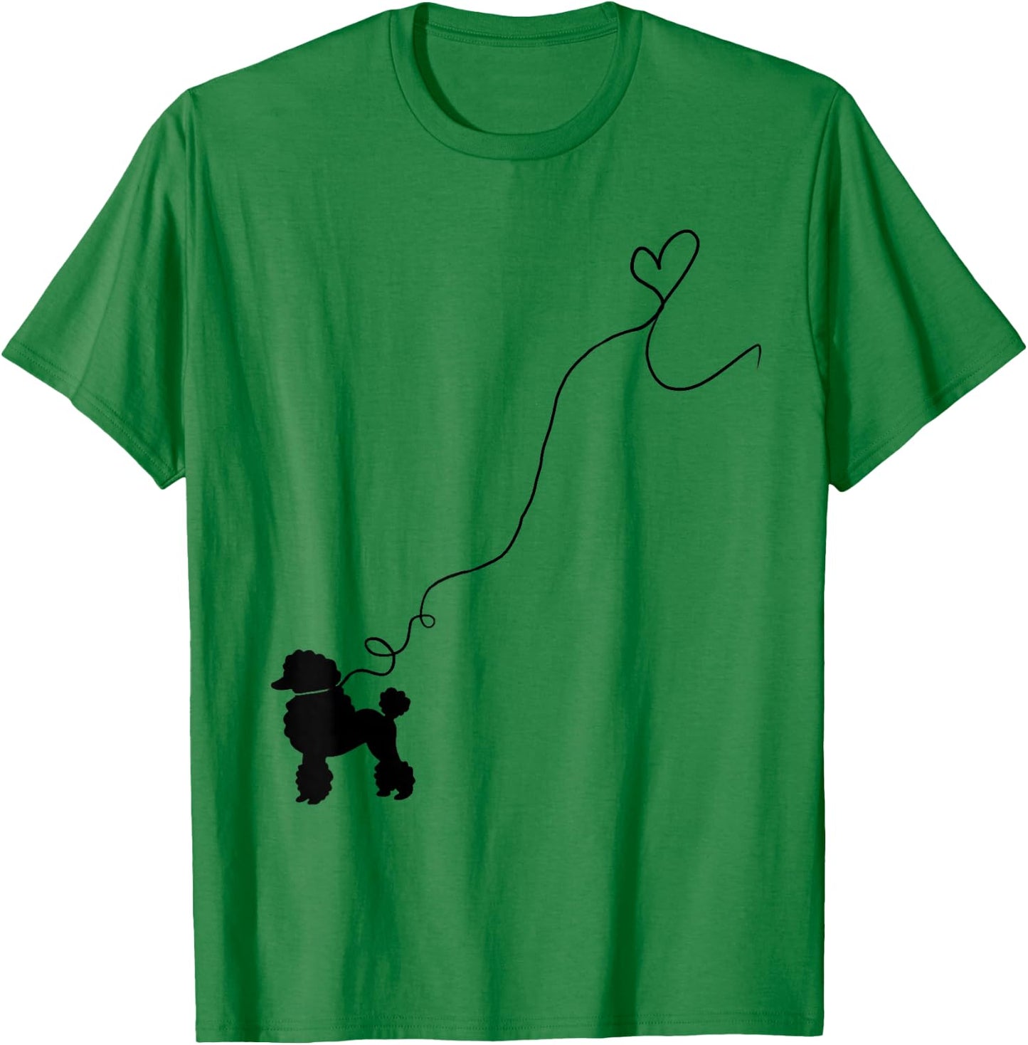 Sock Hop 50s Costume Poodle Shirt Cute Poodle 1950's Heart T-Shirt - T-Shirt | Irish Green