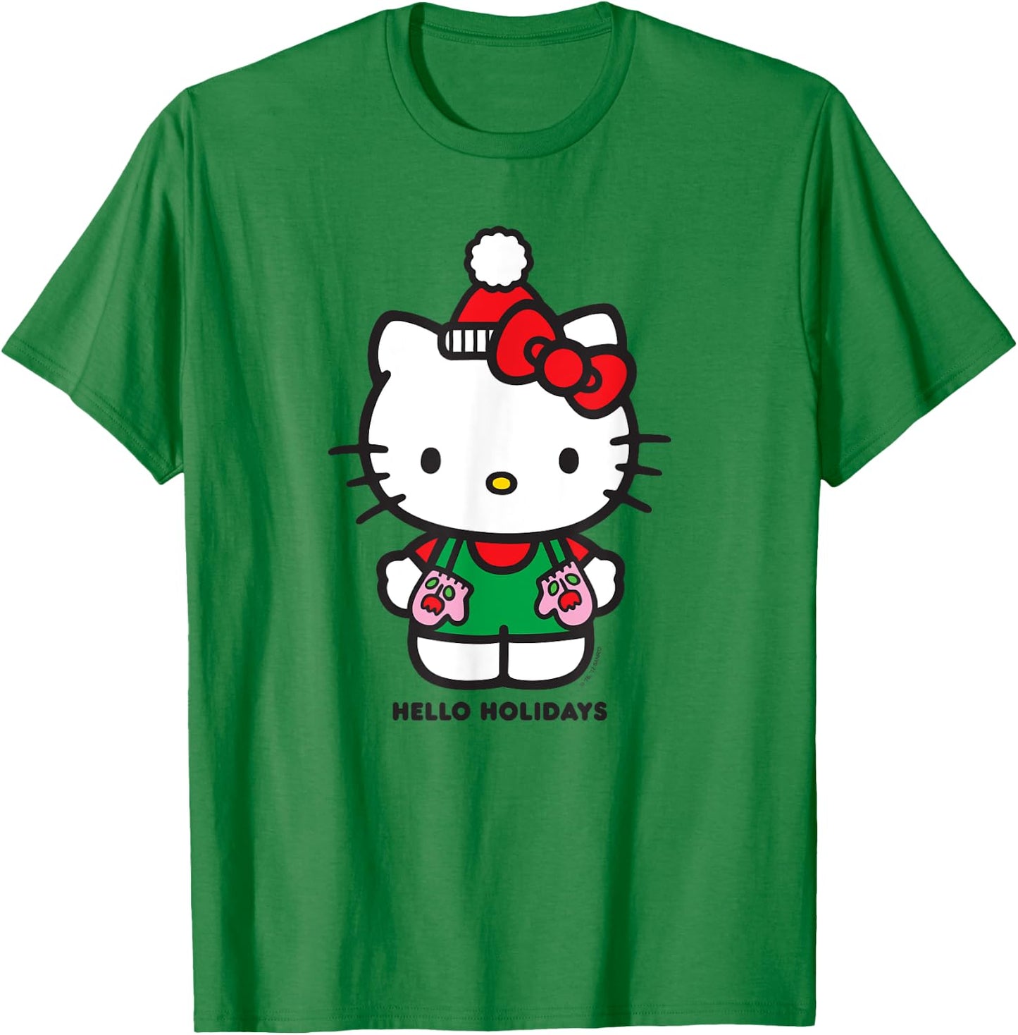 Hello Kitty "Hello Holidays" Christmas Shirt T-Shirt - T-Shirt | Irish Green