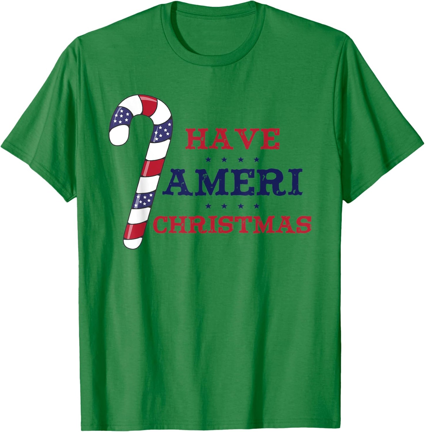 Patriotic Xmas American Have Ameri Christmas Kids Men T-Shirt - T-Shirt | Irish Green