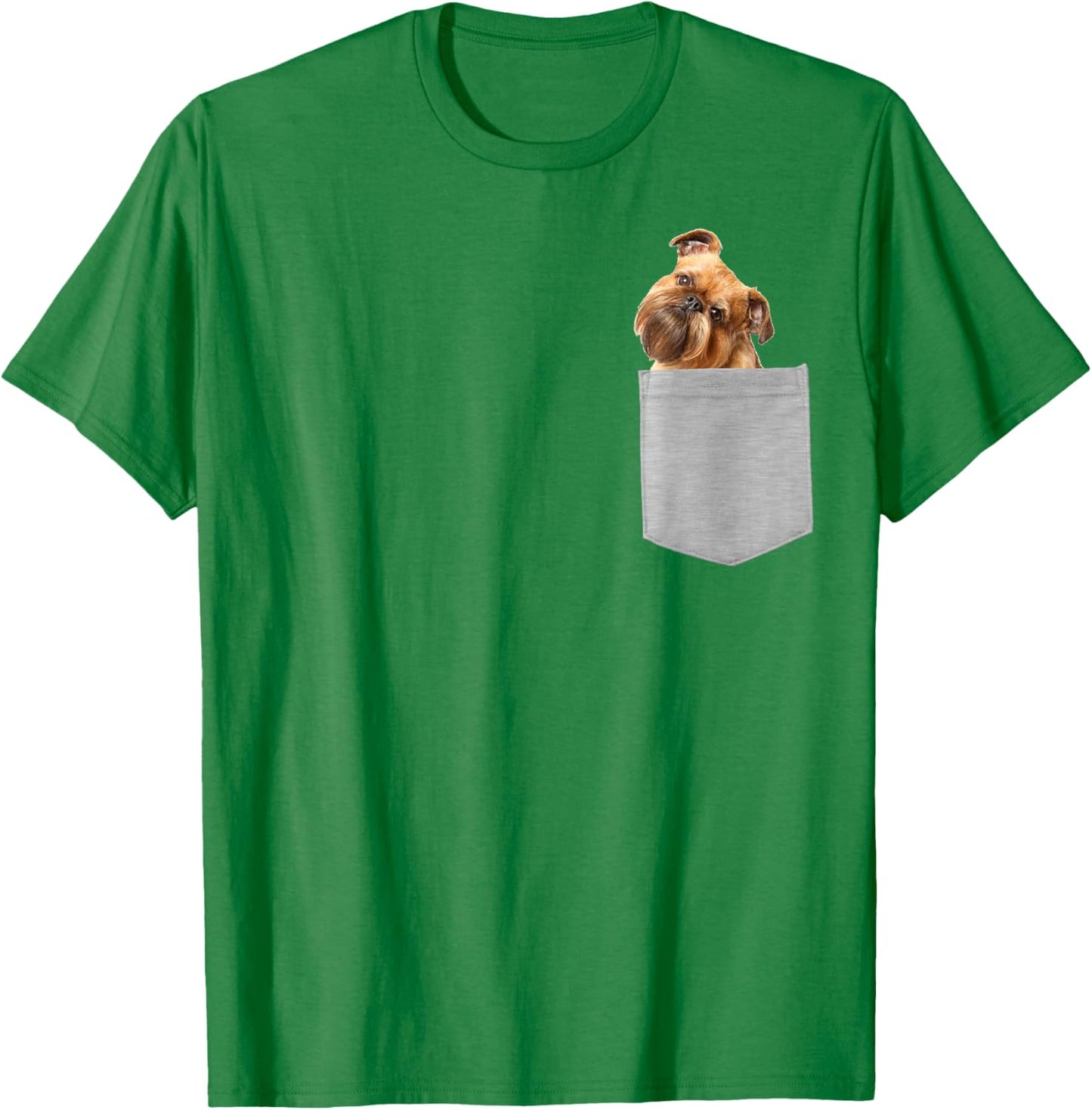 Dog in Your Pocket Brussels Griffon Men Women Girls Kids T-Shirt - T-Shirt | Irish Green