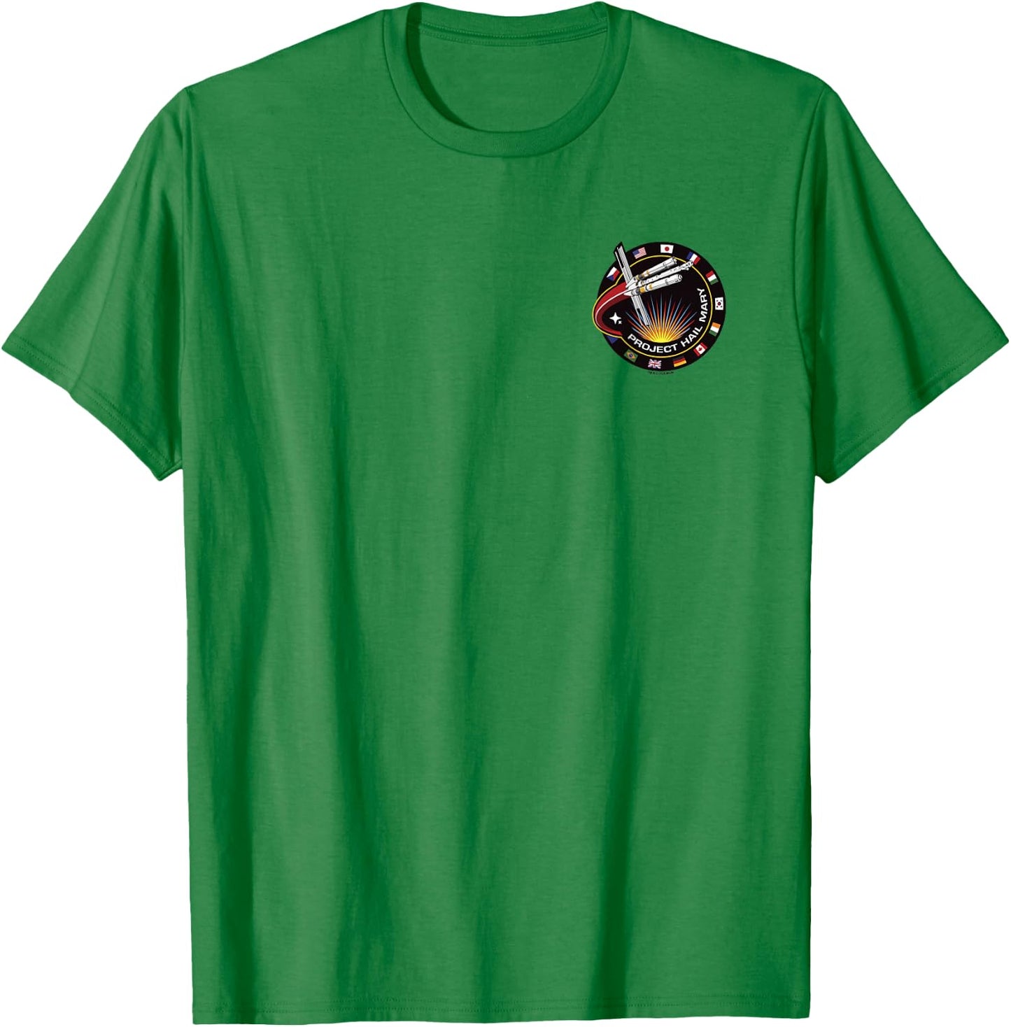 Project Hail Mary Mission Badge Pocket Logo T-Shirt - T-Shirt | Irish Green