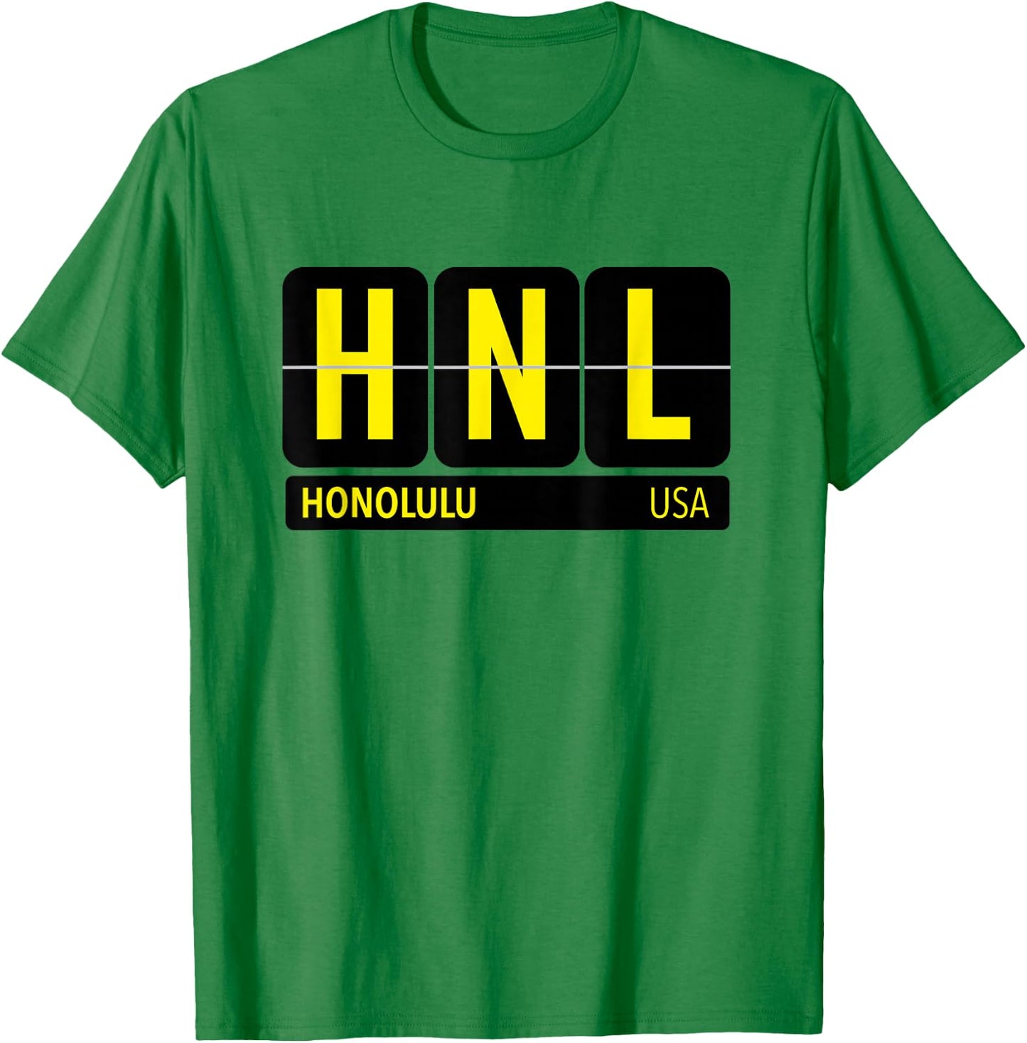HNL Honolulu Hawaii USA Travel Souvenir Yellow T-Shirt - T-Shirt | Irish Green