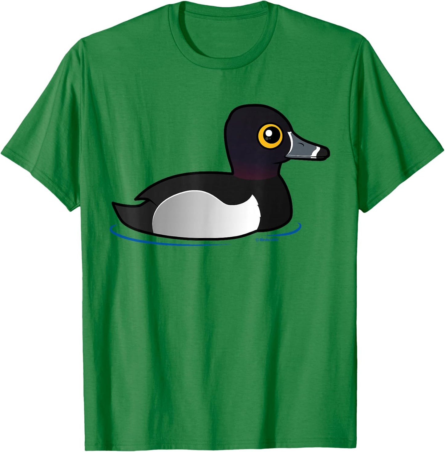 Cute Cartoon Ring-necked Duck Birdorable Waterfowl Bird T-Shirt - T-Shirt | Irish Green