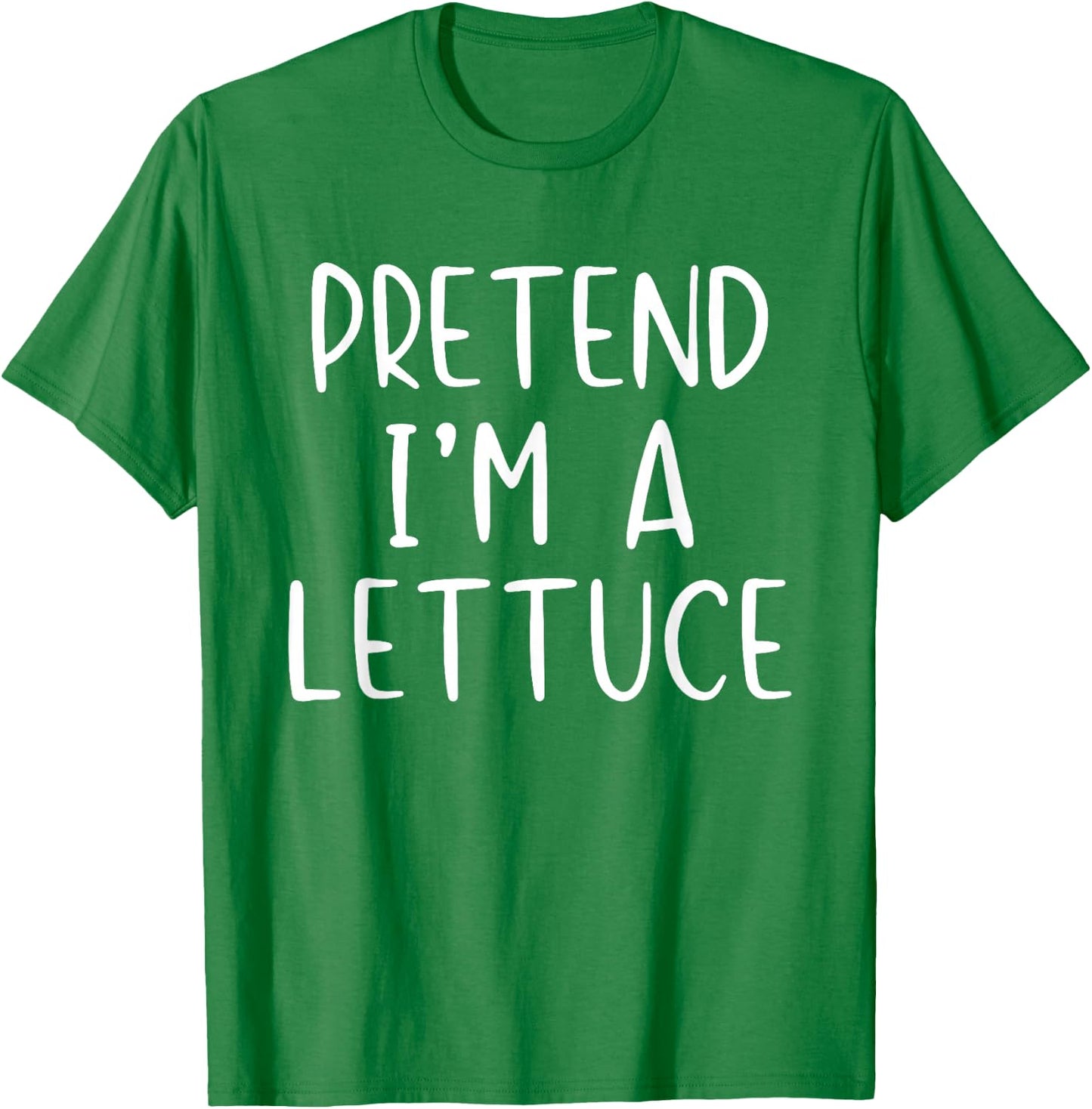 Pretend I'm A Lettuce Costume Halloween Simple Adult Kid T-Shirt - T-Shirt | Irish Green