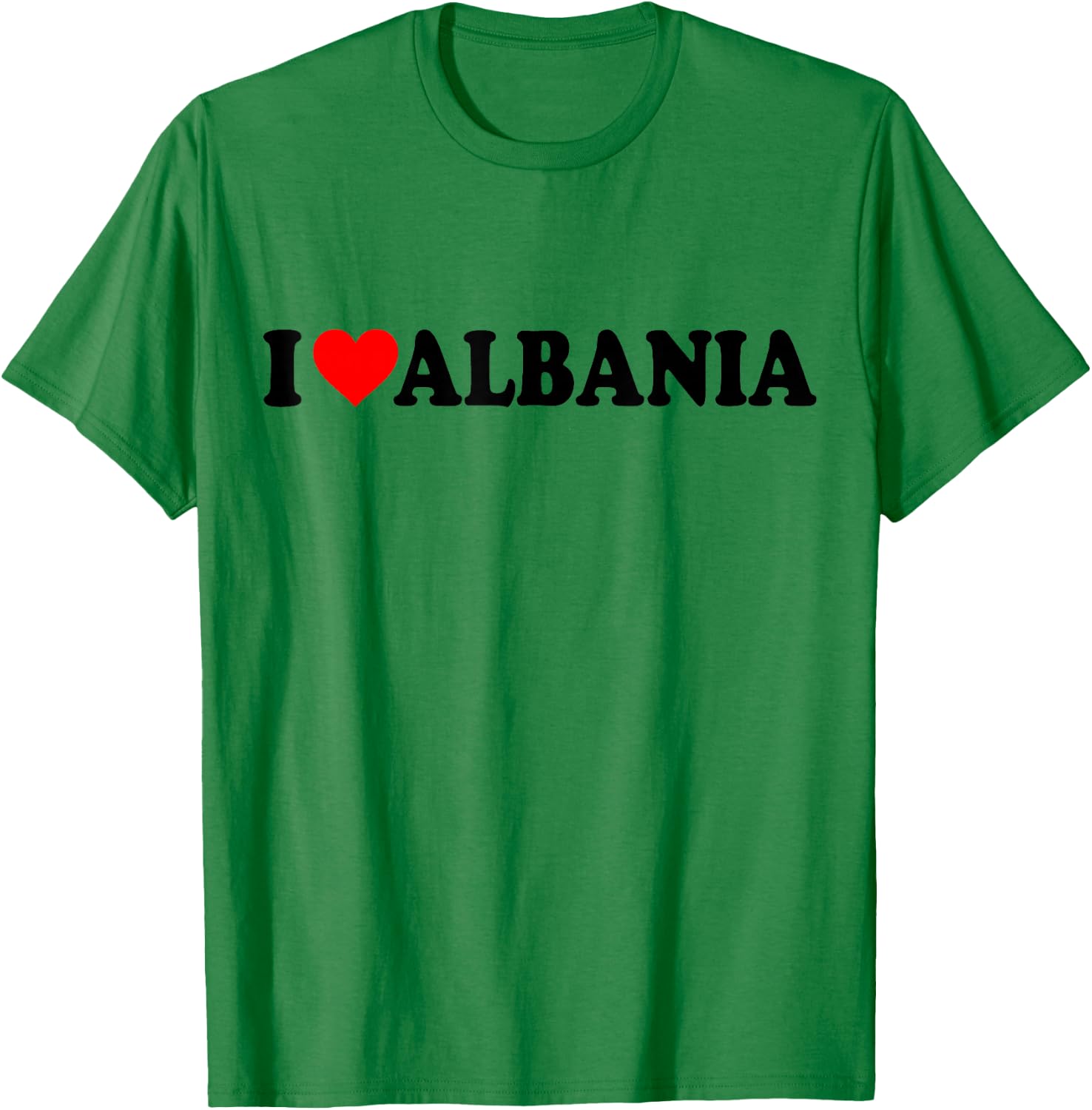 I Love Albania T-Shirt - T-Shirt | Irish Green