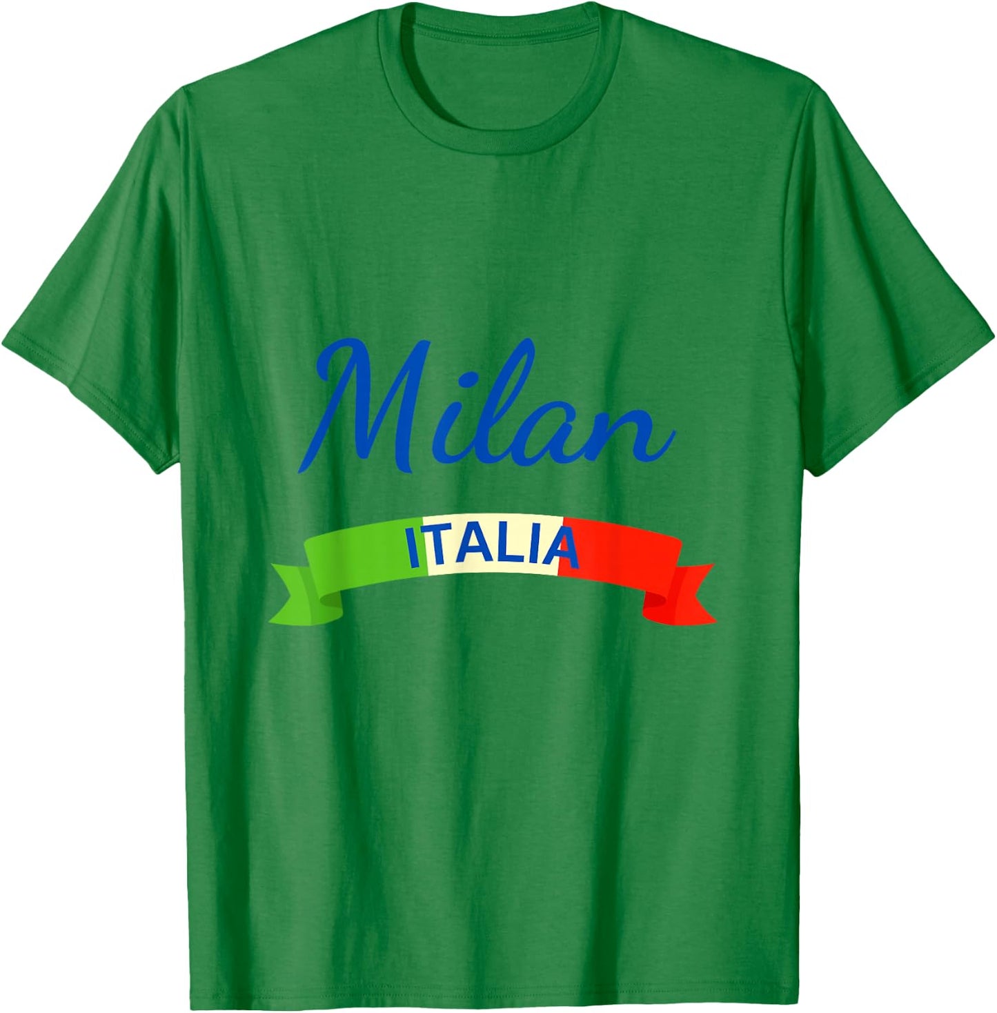 Milan Italy Flag Roma Italia Souvenir Matching Italian T-Shirt - T-Shirt | Irish Green