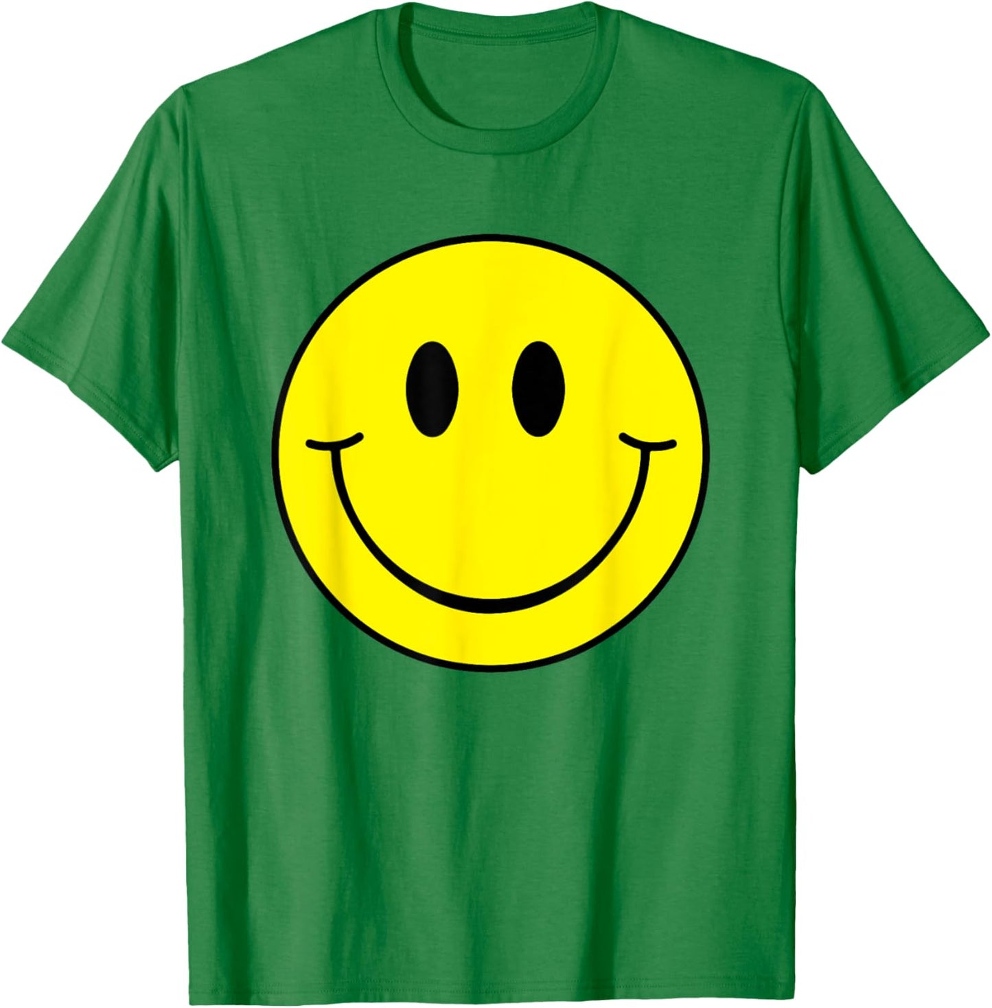 Yellow Smile Face Shirt Cute Happy Peace Smiling Face Kids T-Shirt - T-Shirt | Irish Green