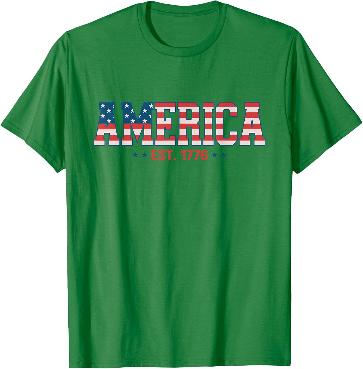 USA Since 1776 Flag American Independence 4th July Patriotic Men T-Shirt - T-Shirt | Irish Green
