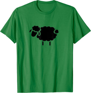 Black Sheep Silhouette Design T-Shirt - T-Shirt | Irish Green