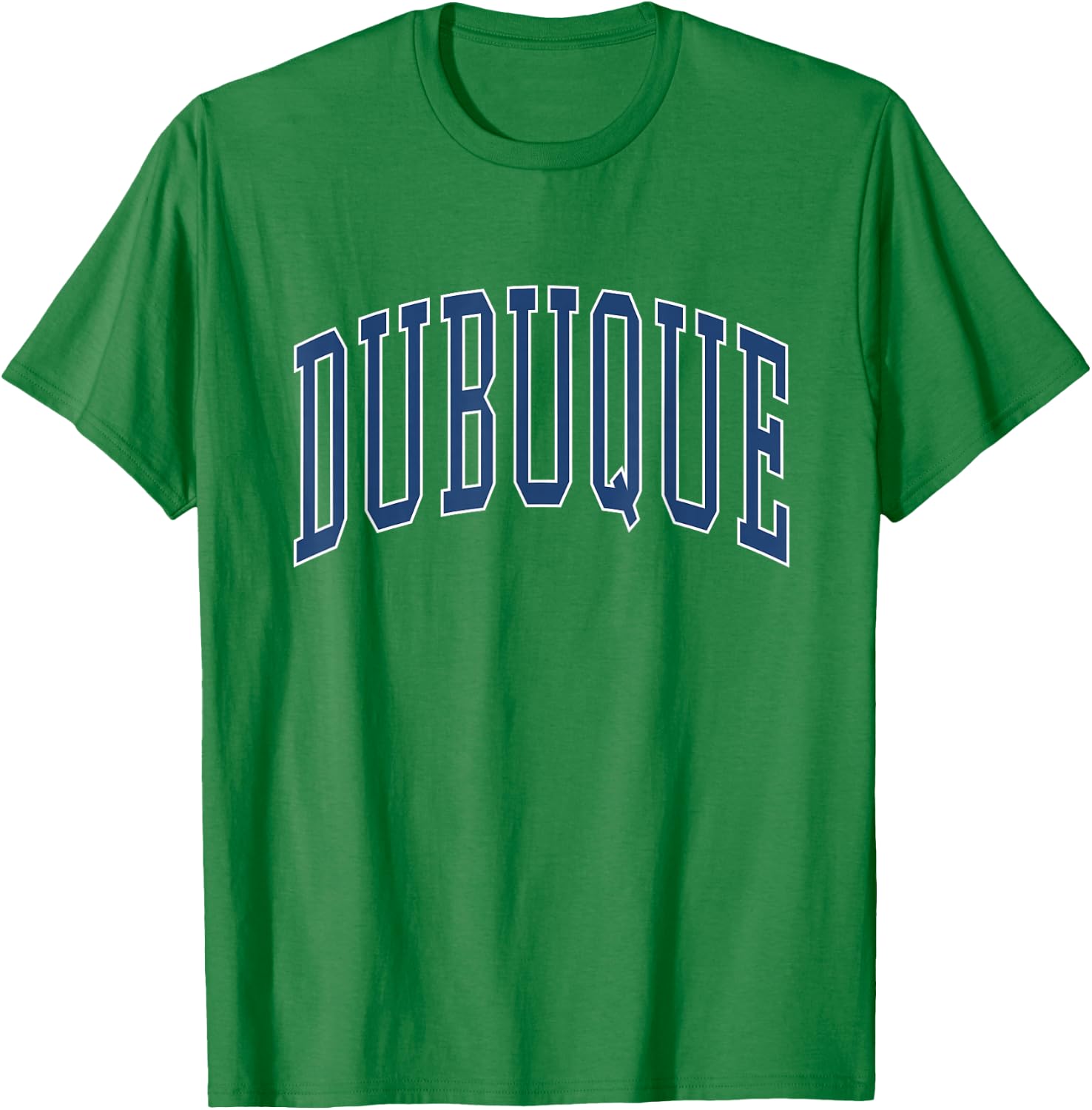 Dubuque Iowa Vintage Collegiate Grey T-Shirt - T-Shirt | Irish Green