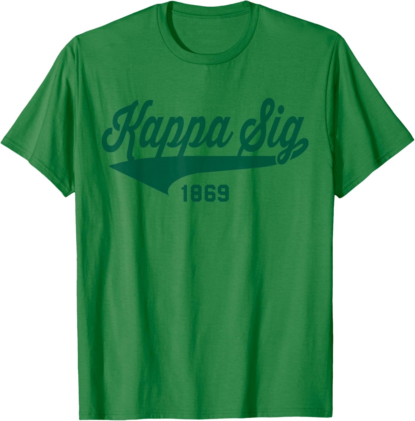 Kappa Sigma Officially Licensed Emerald Green Retro Script T-Shirt - T-Shirt | Irish Green