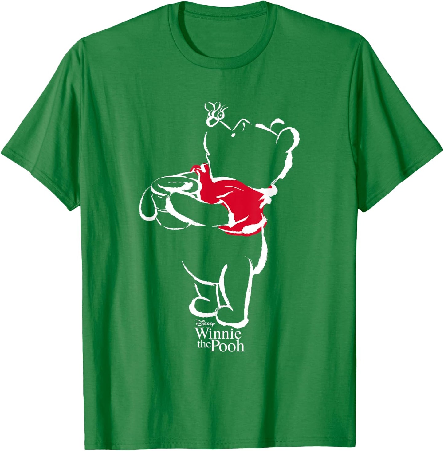 Winnie the Pooh Drawing , grey, S T-Shirt - T-Shirt | Irish Green