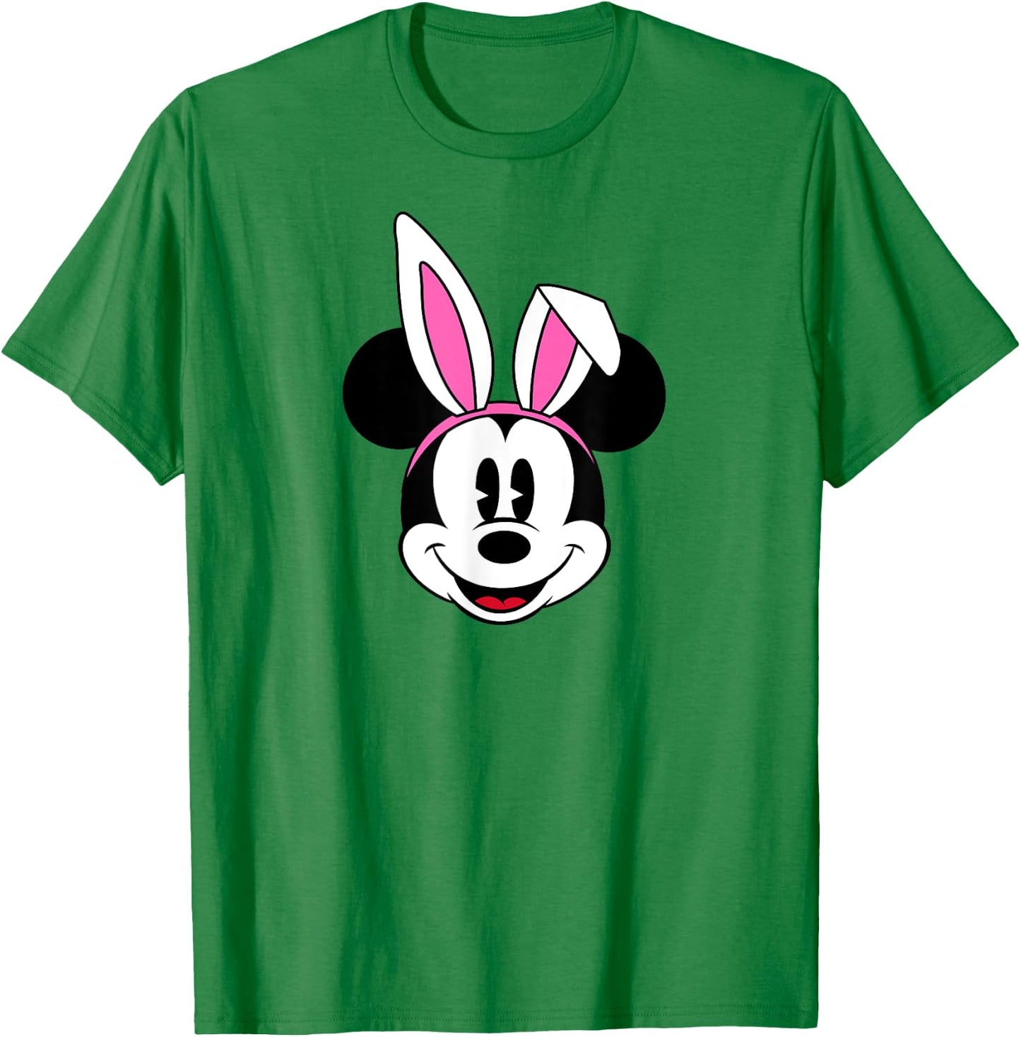 Amazon Essentials Disney Mickey Mouse Spring Easter Bunny Ears T-Shirt - T-Shirt | Irish Green