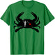 Blackbeard The Pirate Jolly Roger Crab Silhouette T-Shirt - T-Shirt | Irish Green