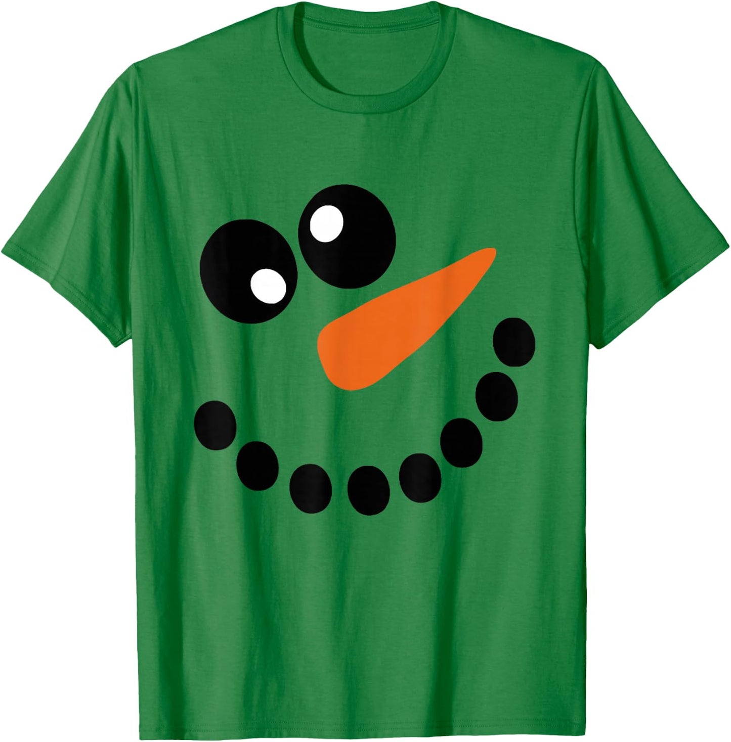 Winter Snowman Face Christmas Xmas For Kids T-Shirt - T-Shirt | Irish Green