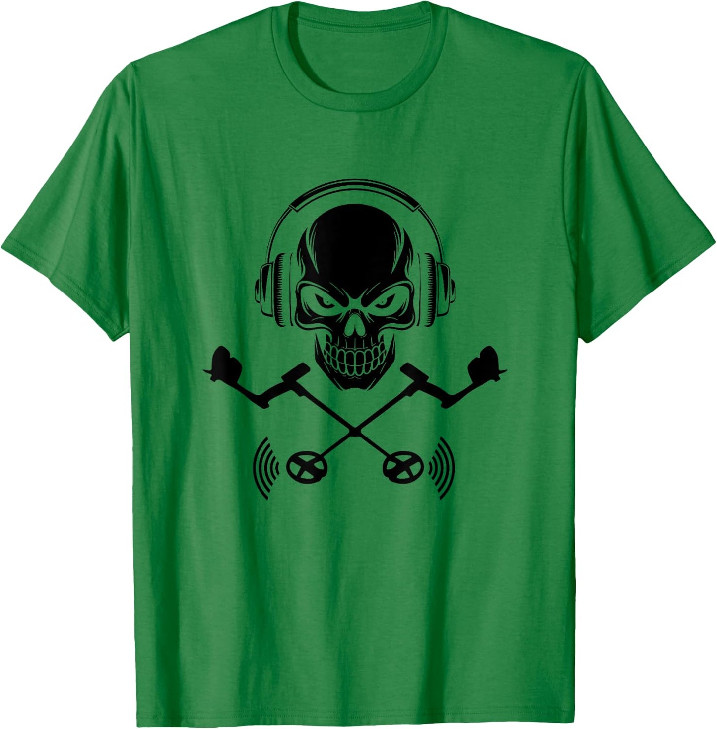 Détecteur de métaux crâne chasse au trésor détecteur de métaux T-Shirt - T-Shirt | Irish Green