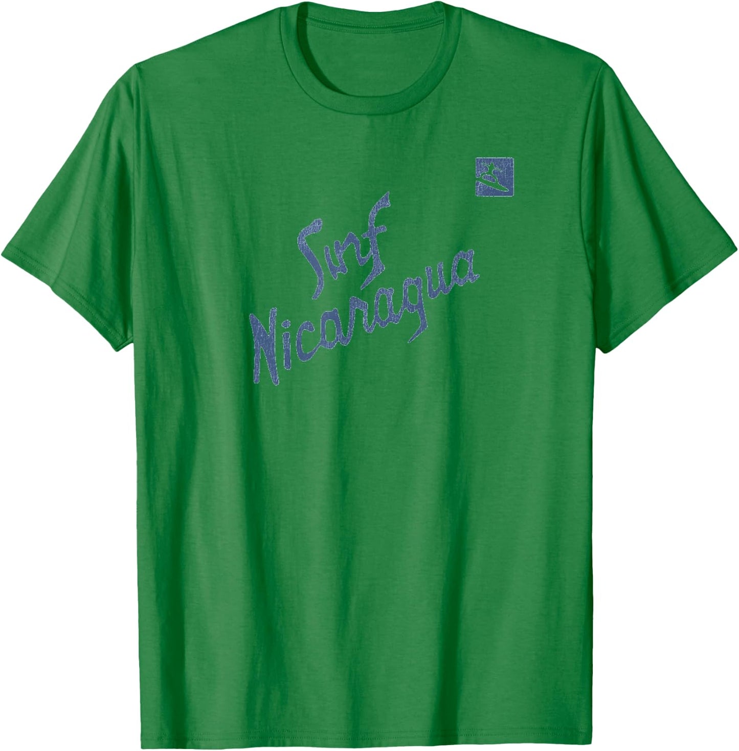 Surf Nicaragua Funny 1980s Retro Vintage Graphic T-Shirt - T-Shirt | Irish Green