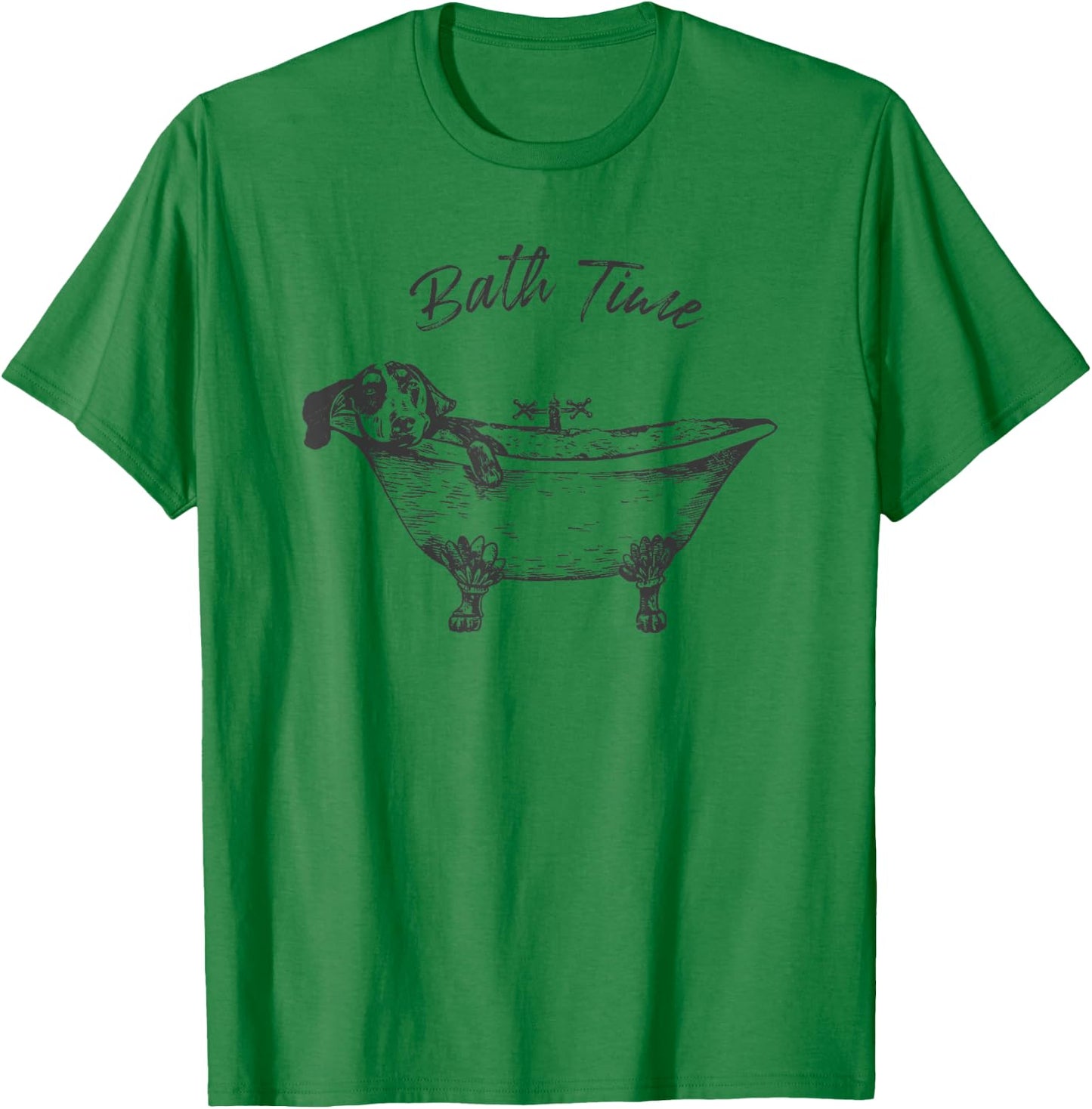 Dog Taking A Bath Dachshund Bathtub Spa Relaxing Bath Time T-Shirt - T-Shirt | Irish Green