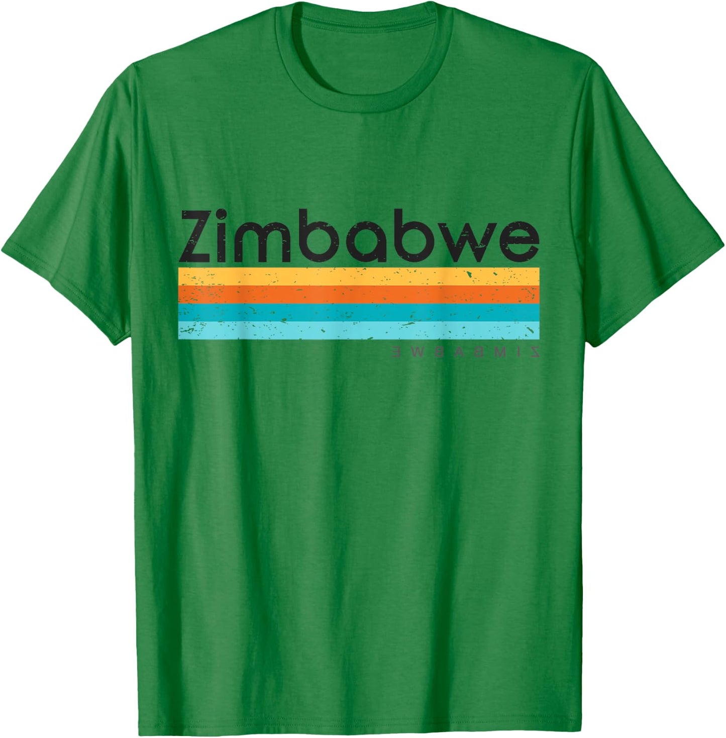 Vintage Retro Zimbabwe Design T-Shirt - T-Shirt | Irish Green